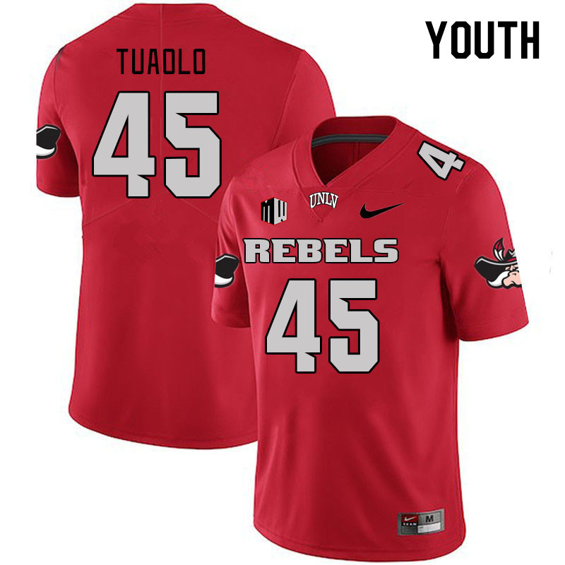 Youth #45 Ryan Tuaolo UNLV Rebels 2023 College Football Jerseys Stitched-Scarlet